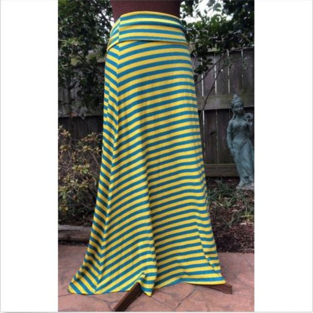 NWT LuLaRoe Maxi Skirt Sz M Striped